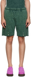 Les Tien Green Cotton Shorts