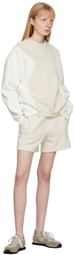VAARA Off-White Fleece Lounge Shorts