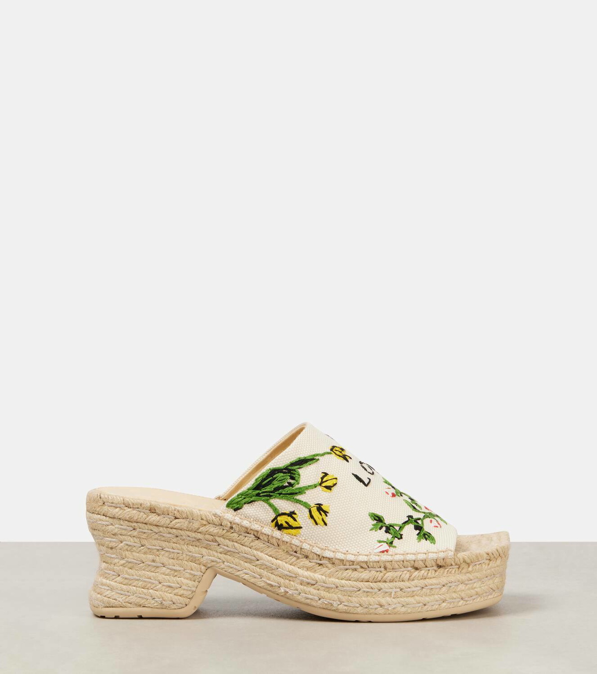 Loewe Paula's Ibiza Petal 80 platform mules