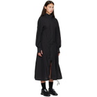 Y-3 Black Gradient 3-Stripes Nylon Track Midi Dress