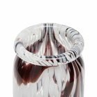 HAY Splash Roll Neck Vase in Coffee/White 