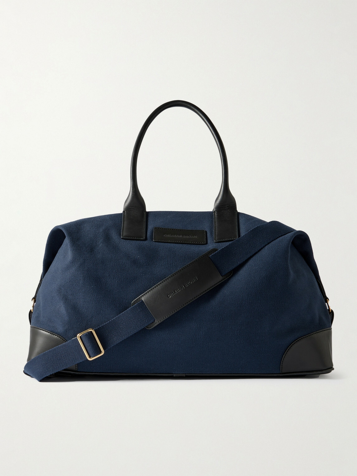 Orlebar Brown - The Weekend Away Leather-Trimmed Cotton-Canvas Duffle Bag