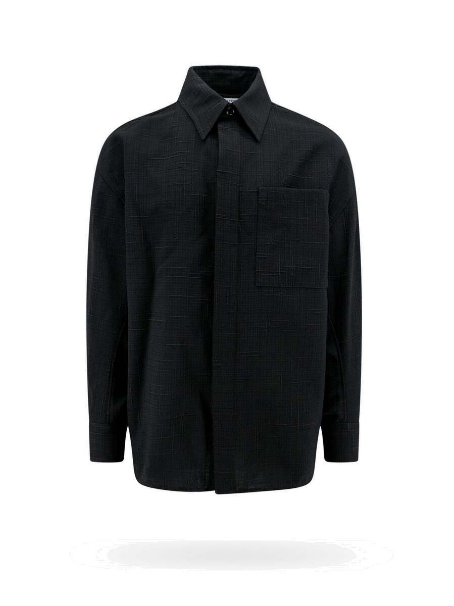 BOTTEGA VENETA ラガーシャツ ブラック/ホワイト/ブラウン S 010107721501_12.jpg
