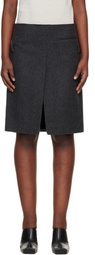 Commission Gray Low Waist Suit Midi Skirt