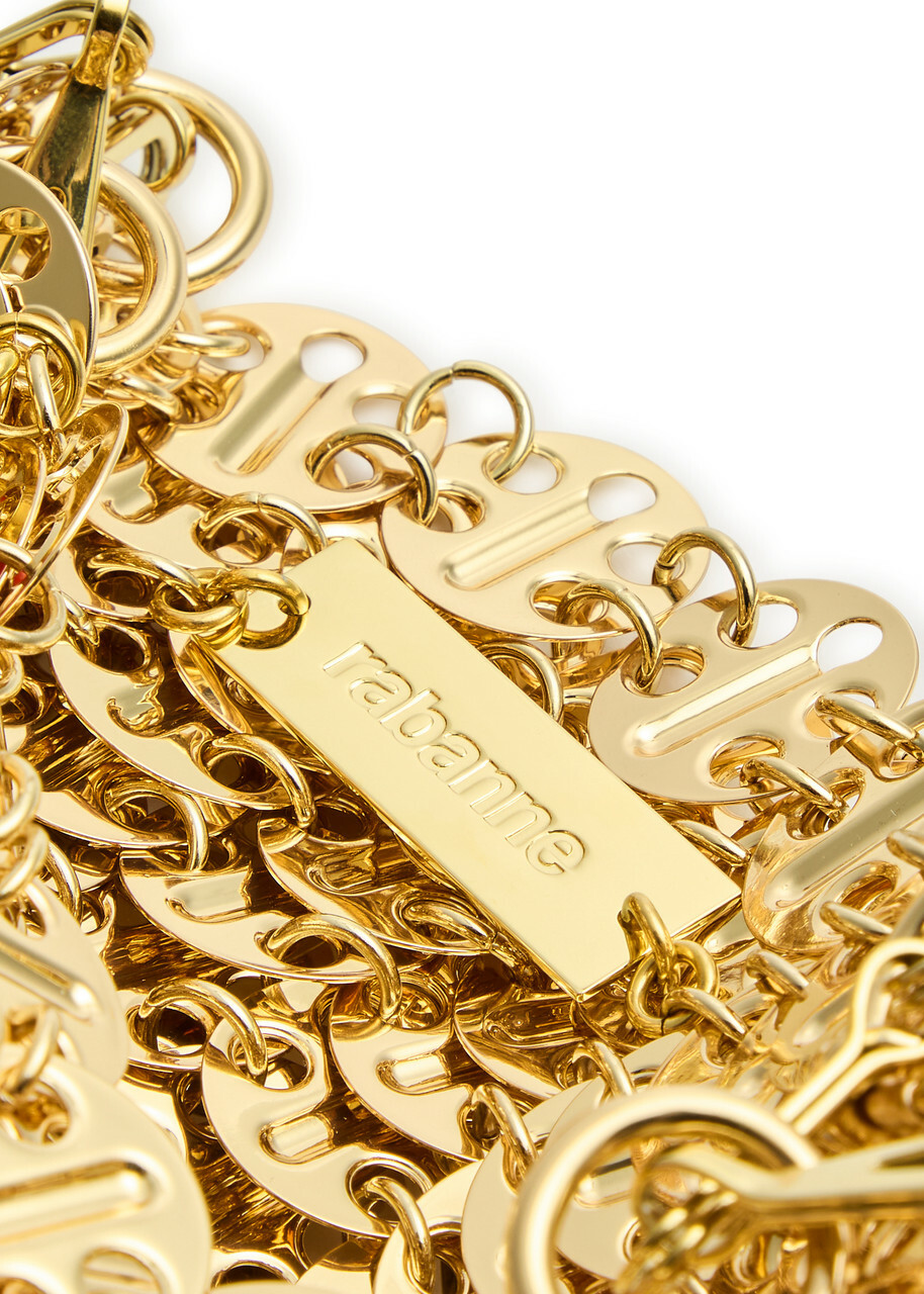 【RABANNE】Sparkle nano sequinned shoulder bag Gold GOLD SPARKLE DISCS NANO BAG | Rabanne