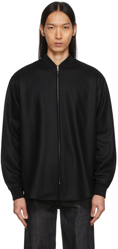 Photo: Jil Sander Black Wool Lightweight Jacket