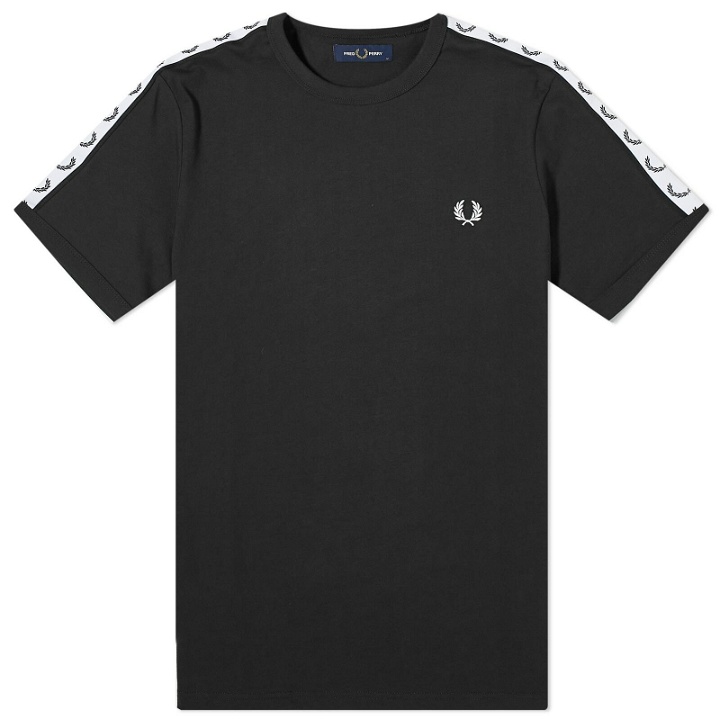 Photo: Fred Perry Men's Authentic Taped Ringer T-Shirt in Night Green
