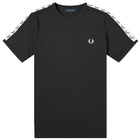 Fred Perry Men's Authentic Taped Ringer T-Shirt in Night Green