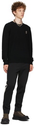 Alexander McQueen Black Cashmere Beaded Skull Sweater