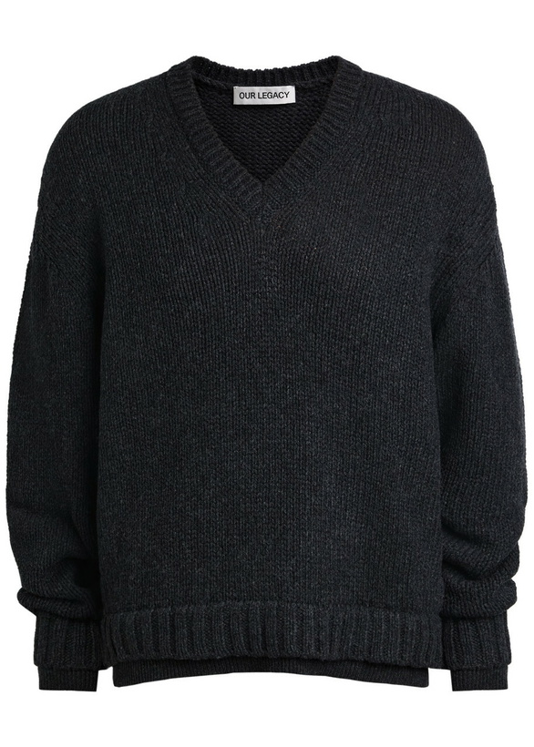 Photo: Our Legacy False Layered-effect Merino Wool Jumper Charcoal