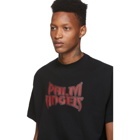 Palm Angels Black and Red Metal T-Shirt