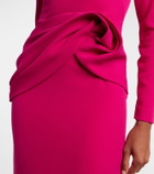 Safiyaa Emmina draped crêpe gown