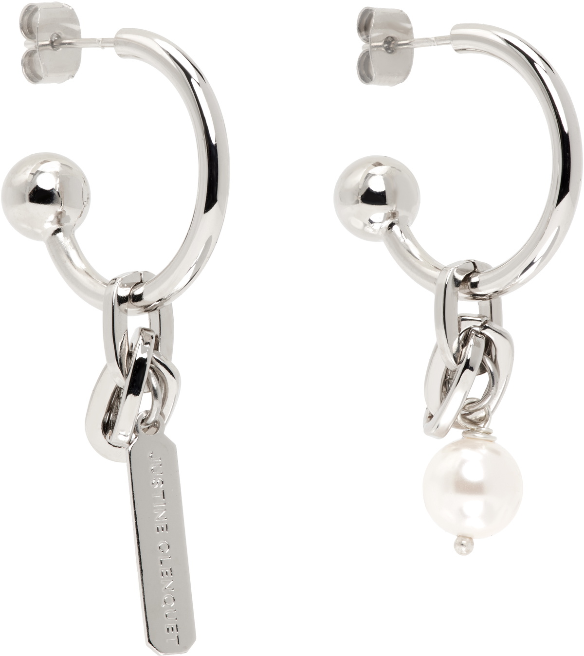 Justine Clenquet Silver Leeloo Earrings