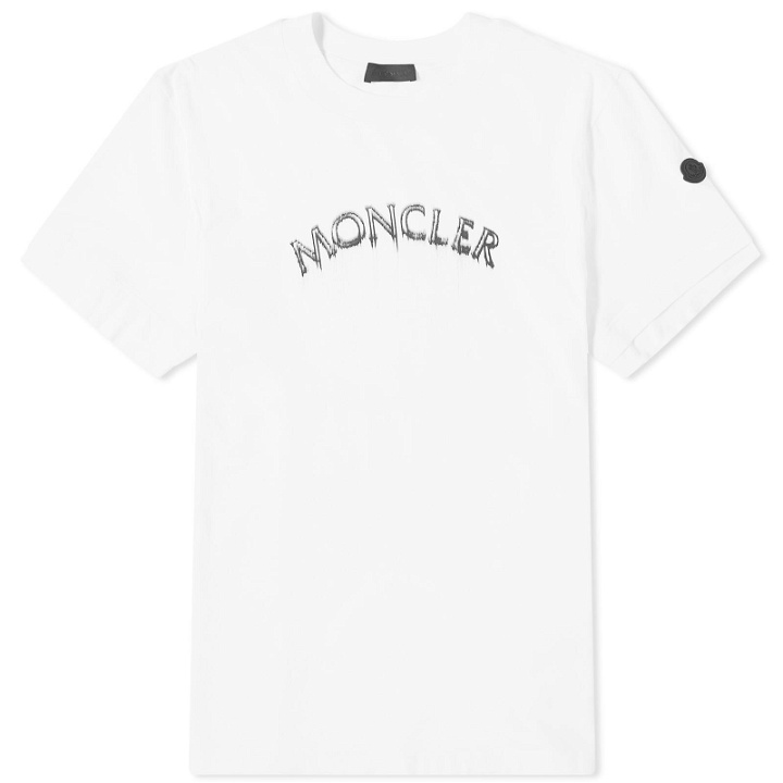 Photo: Moncler Men's Arch Logo Short Sleeve T-Shirt in Black
