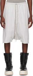 Rick Owens DRKSHDW Off-White Temple Drawstring Pods Shorts