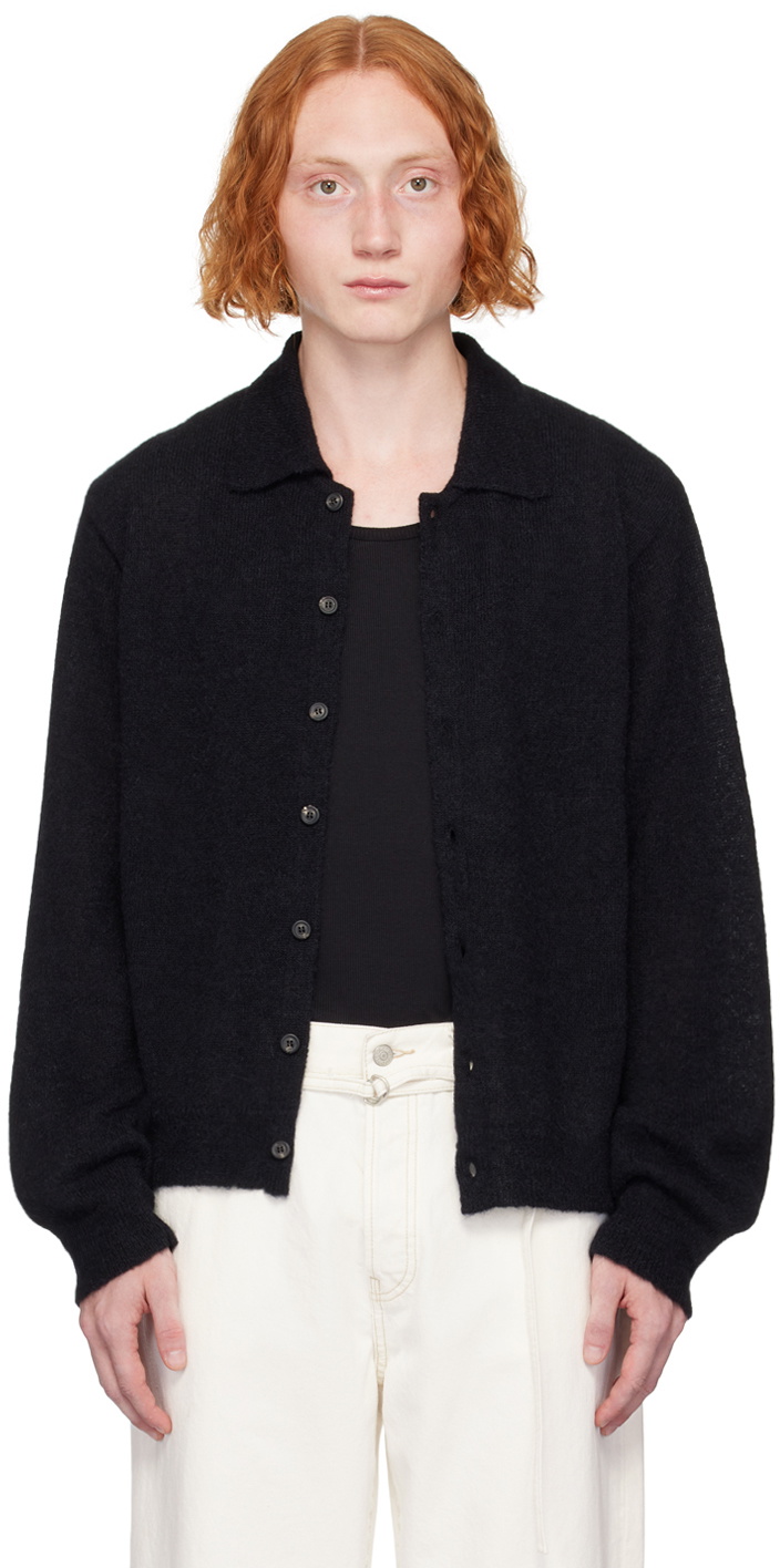 OUR LEGACY: Black Evening Polo Cardigan | SSENSE