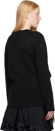 Comme des Garçons Homme Plus Black Acrylic Wool Jersey Sweater
