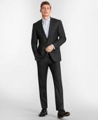 Brooks Brothers Men's Milano-Fit Wool Twill Suit Pants | Charcoal