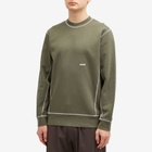 Parel Studios Men's Contrast Crewneck Sweatshirt in Army Green