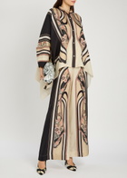 LA Double J Foulard Printed Silk Blouse Cream