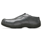 Dr. Martens Gray Aurix Satin Finish Leather Mule Loafers
