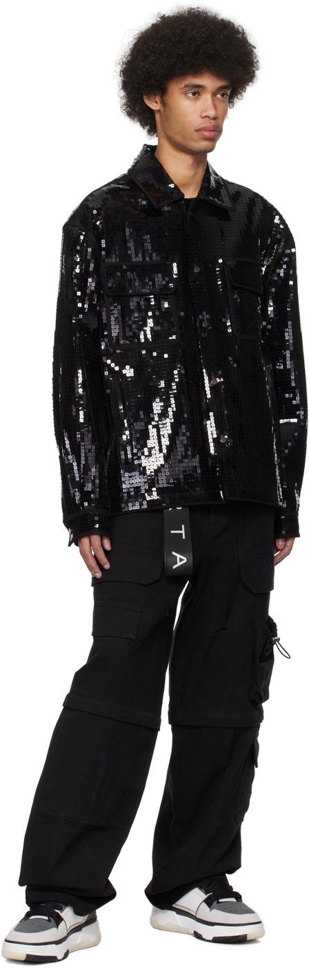 RTA Black Multi-Pocket Cargo Pants