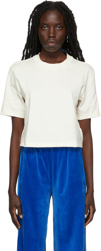 Photo: adidas Originals Off-White Cotton Crewneck T-Shirt