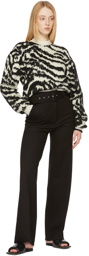 Victoria Beckham Black & Off-White Patterned Sweater