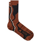 ROA Men's Short Socks in Rugine/Nero