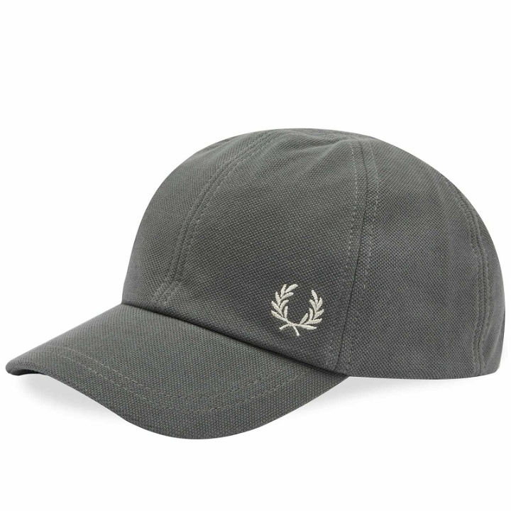 Photo: Fred Perry Men's Pique Classic Cap in Field Green