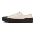 Jil Sander Off-White and Black Canvas Sneakers