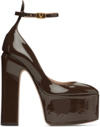 Valentino Garavani Brown Tan-Go Platform Heels