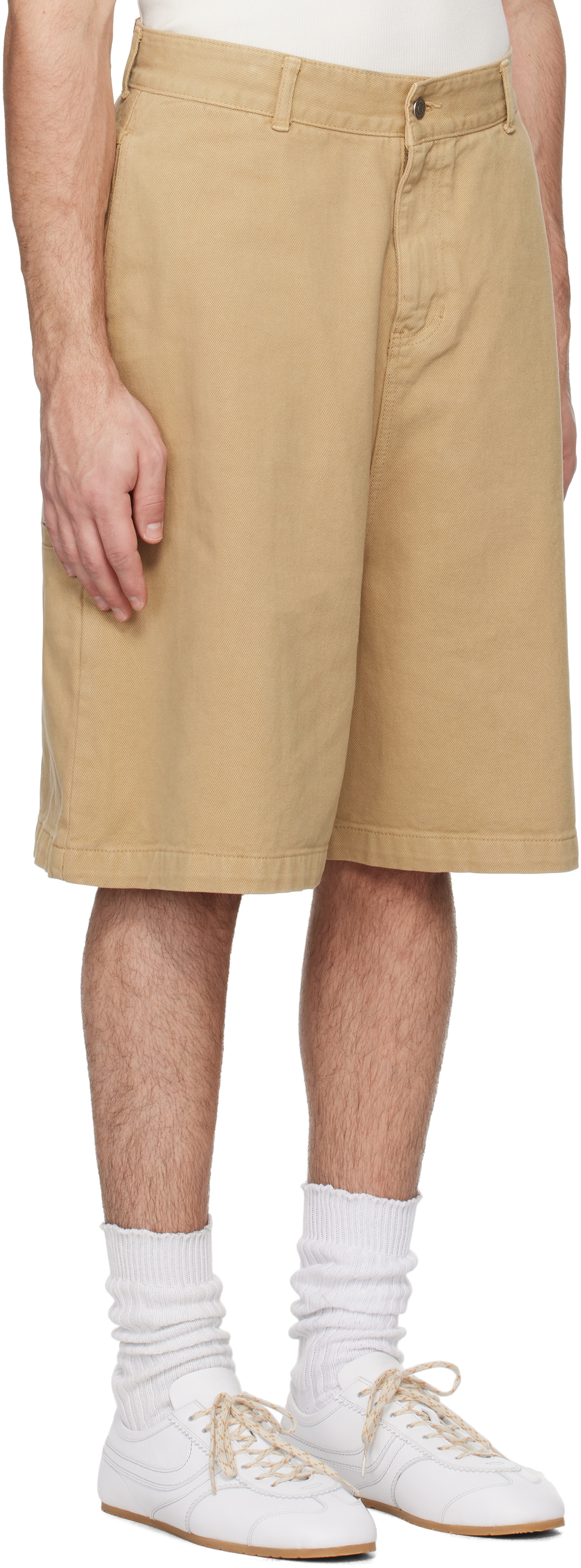 LE17SEPTEMBRE Tan Over-Dyeing Bermuda Denim Shorts