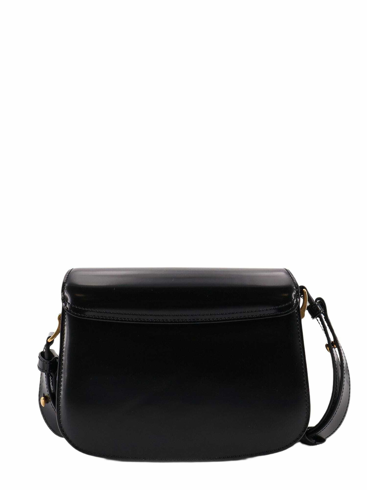 Ami Alexandre Mattiussi Leather Shoulder Bag With Logo Monogram