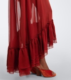 Jacques Wei Ruffled chiffon gown