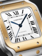 Cartier - Santos de Cartier Automatic 35.1mm Interchangeable 18-Karat Gold, Stainless Steel and Leather Watch, Ref. No. W2SA0016