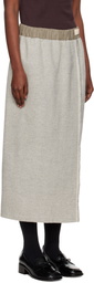 SC103 Gray Lucid Midi Skirt