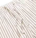 TEKLA - Striped Organic Cotton-Poplin Pyjama Trousers - White