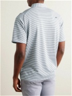 Kjus Golf - Lee Striped Stretch-Piqué Golf Polo Shirt - Blue
