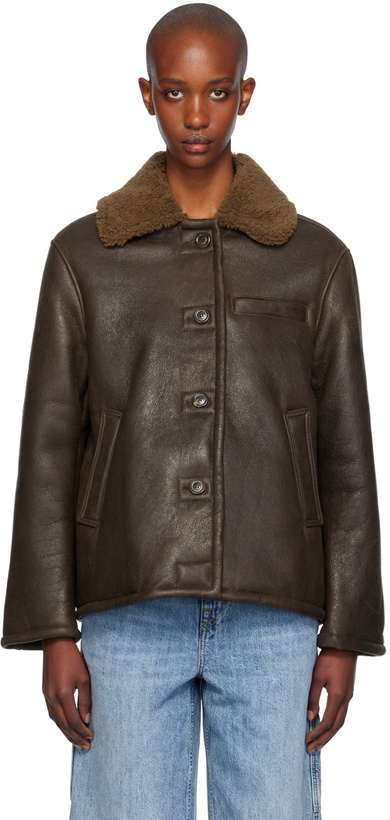Photo: OUR LEGACY Brown Alaska Leather Jacket
