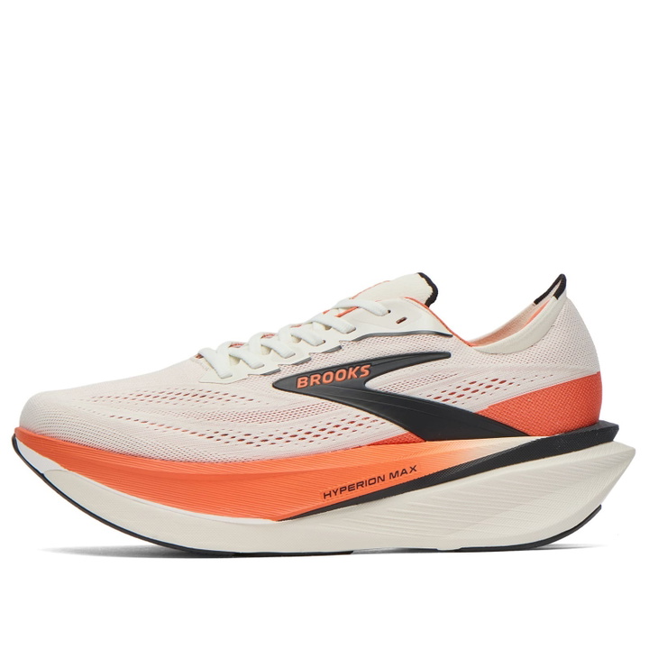 Photo: Brooks Men's Hyperion Max 4 in Grey/Tigerlily/Black
