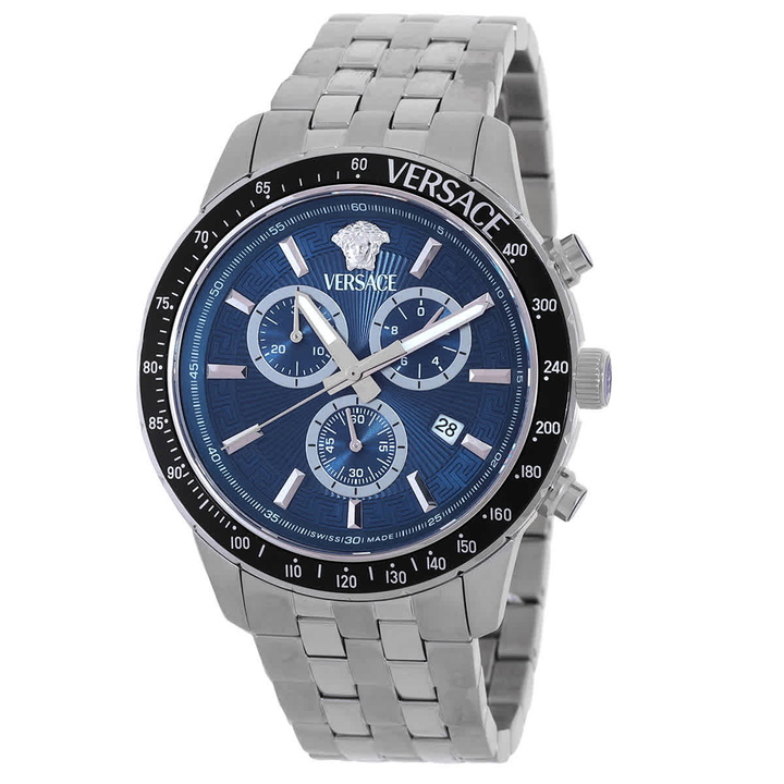 Photo: Versace Sport Chrono Quartz Blue Dial Mens Watch VEZCA0324