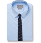 Canali - Light-Blue Slim-Fit Stretch Cotton-Blend Poplin Shirt - Men - Blue