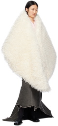 VAQUERA Off-White Hook-Eye Faux-Fur Vest