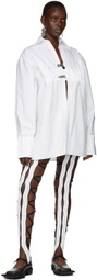 Sinéad O’Dwyer White Silk Harness Tights