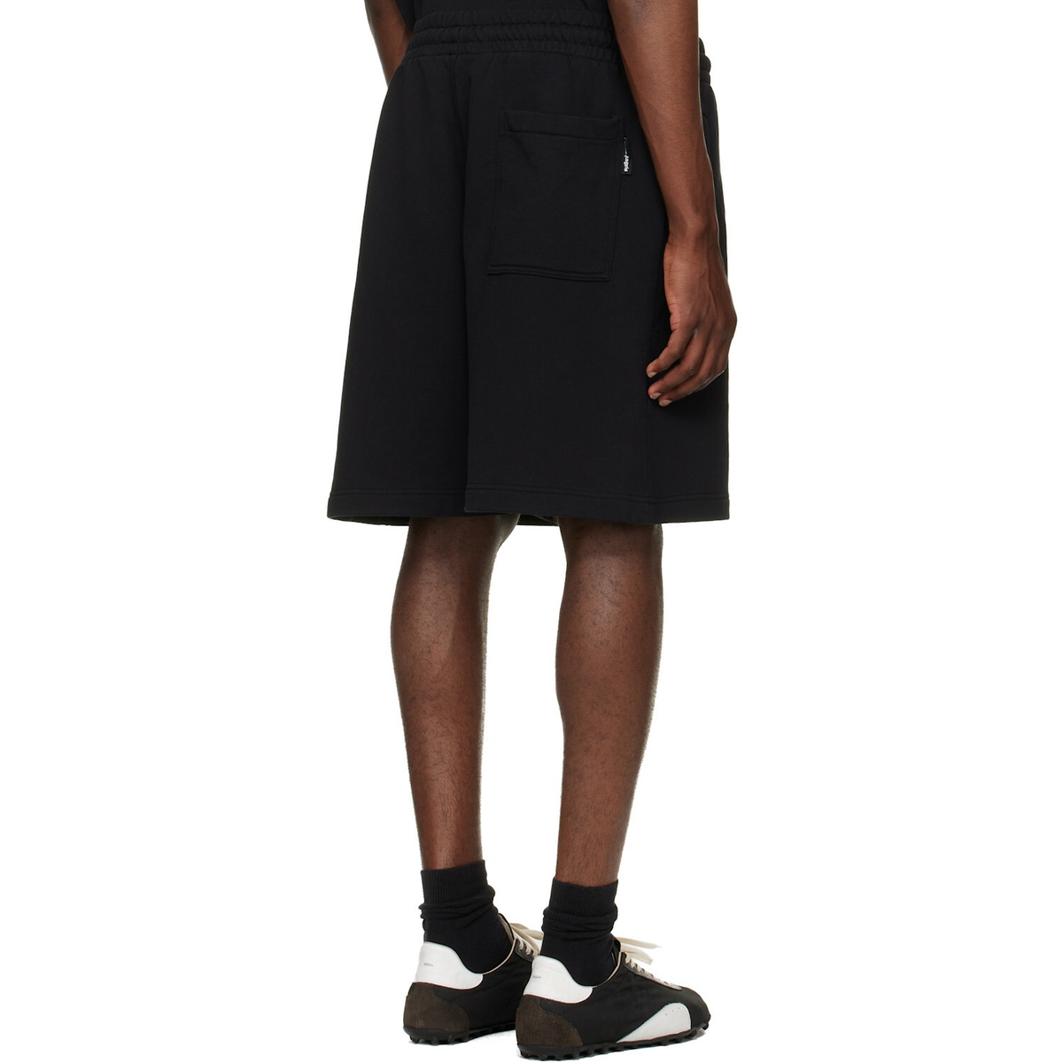 Palm Angels Black Outline Logo Sweat Shorts