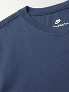 Nike - Sportswear Club Logo-Embroidered Cotton-Jersey T-Shirt - Blue