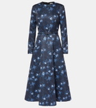 Emilia Wickstead Capucine floral taffeta faille cocktail dress
