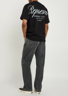 Represent Owners Club Printed Cotton T-shirt Black