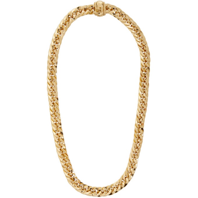 Photo: Emanuele Bicocchi SSENSE Exclusive Gold Herringbone Chain Necklace
